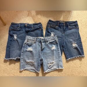 Celebrity Pink Girls Size 10 Jean Shorts Lot Bundle of 3 Pairs